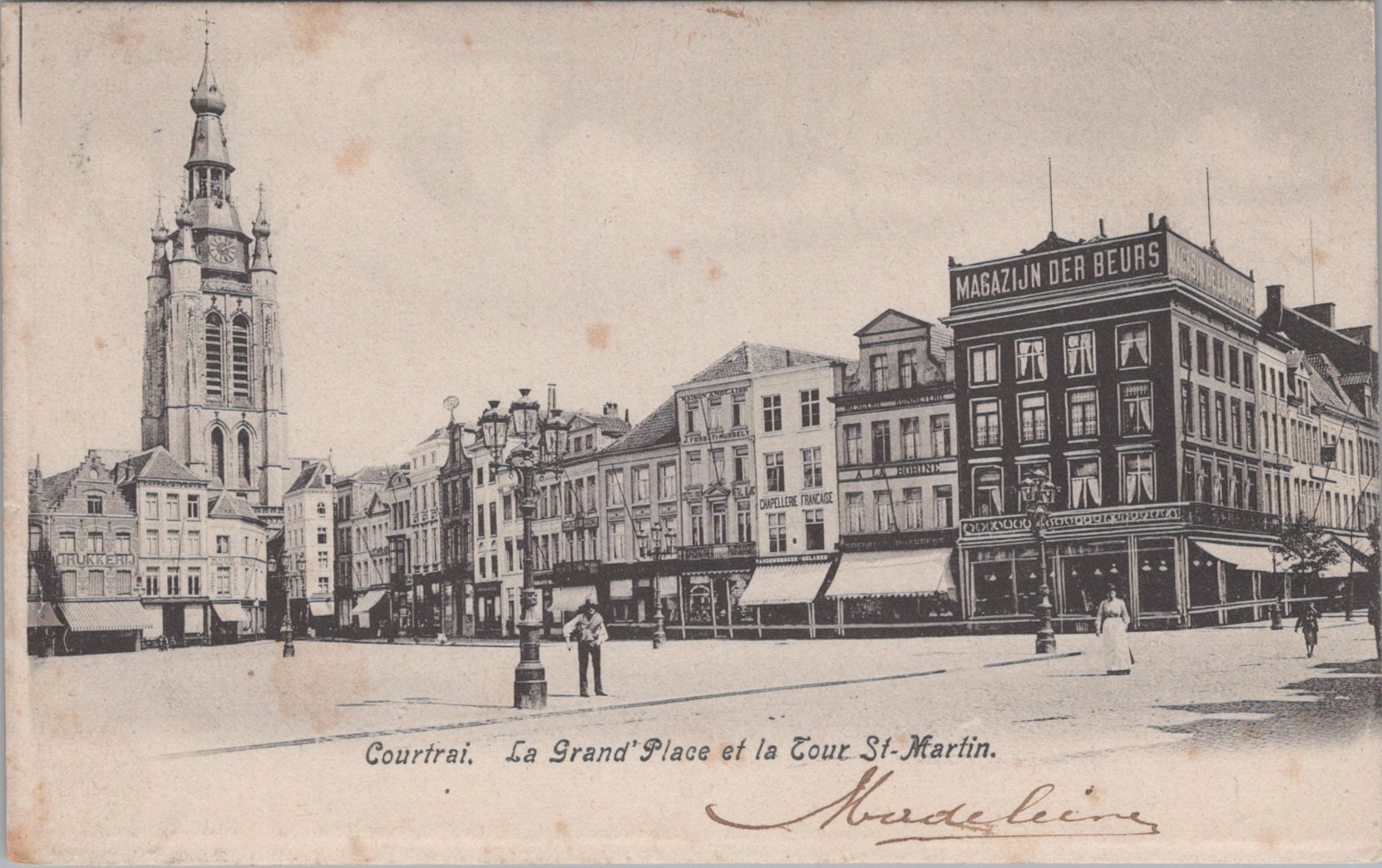 /Belgium/Places/BE_Place_1905_Courtrai. La Grand Place et la Tour St. Martin.jpg